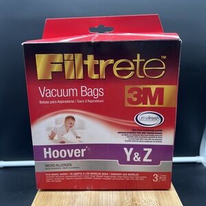3M Filtrete Hoover Y and Z Vacuum Bag, 3 Pack New in Package 64702A, 64702Q